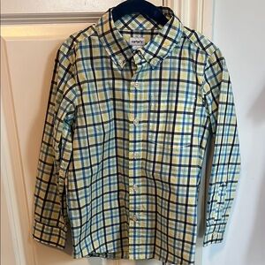 Carter's Plaid Button-Down Shirt - Blue, Yellow, White